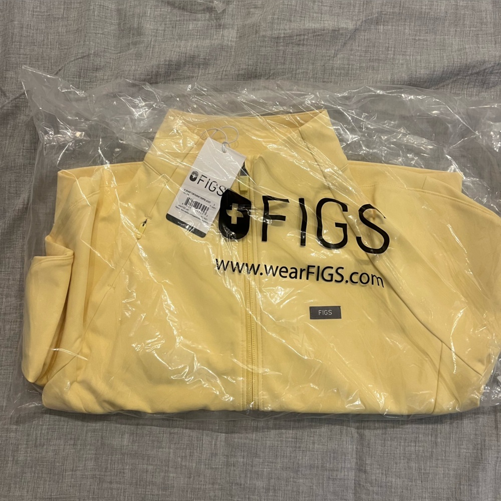Figs S Butter Yellow Contour Knit Jacket